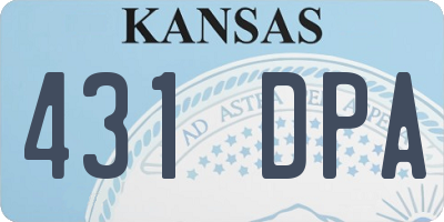 KS license plate 431DPA