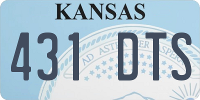 KS license plate 431DTS
