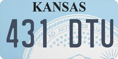 KS license plate 431DTU