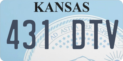 KS license plate 431DTV
