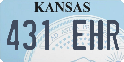 KS license plate 431EHR