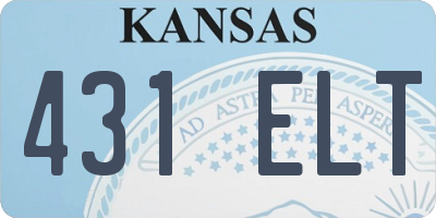 KS license plate 431ELT