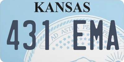 KS license plate 431EMA