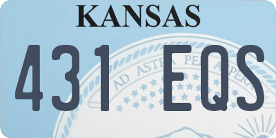 KS license plate 431EQS