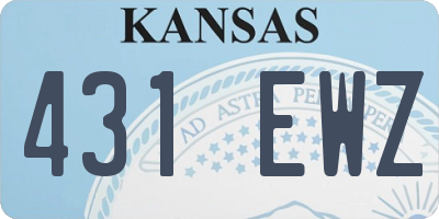 KS license plate 431EWZ
