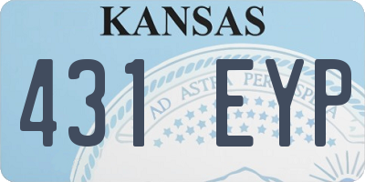 KS license plate 431EYP