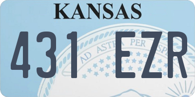 KS license plate 431EZR