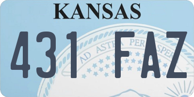 KS license plate 431FAZ