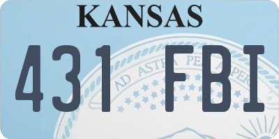 KS license plate 431FBI