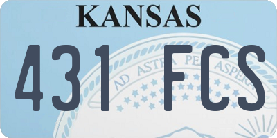 KS license plate 431FCS
