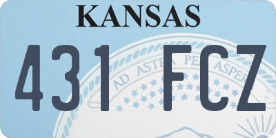 KS license plate 431FCZ