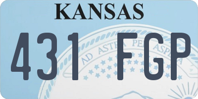 KS license plate 431FGP