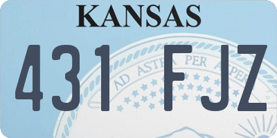 KS license plate 431FJZ