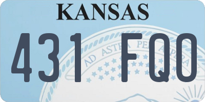 KS license plate 431FQO