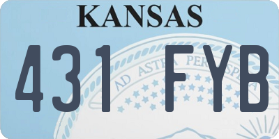 KS license plate 431FYB