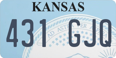 KS license plate 431GJQ