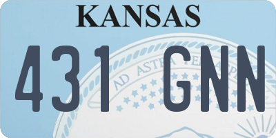 KS license plate 431GNN