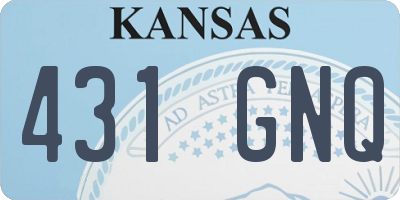 KS license plate 431GNQ