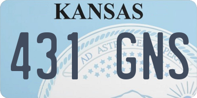KS license plate 431GNS