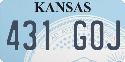 KS license plate 431GOJ