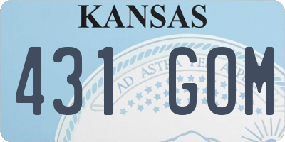 KS license plate 431GOM