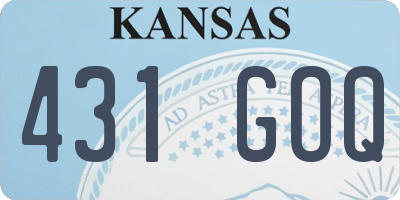 KS license plate 431GOQ