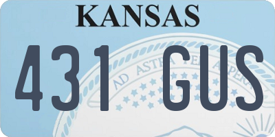 KS license plate 431GUS