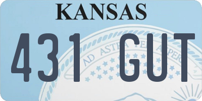 KS license plate 431GUT