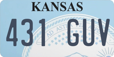 KS license plate 431GUV