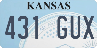 KS license plate 431GUX