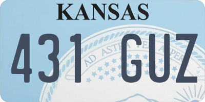 KS license plate 431GUZ