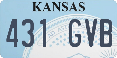 KS license plate 431GVB