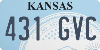 KS license plate 431GVC