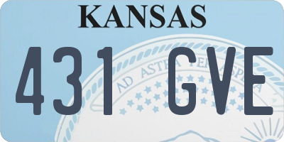 KS license plate 431GVE