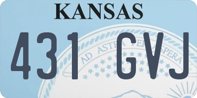 KS license plate 431GVJ