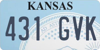 KS license plate 431GVK