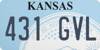 KS license plate 431GVL