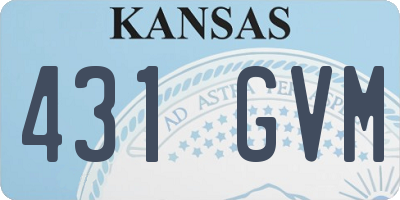 KS license plate 431GVM