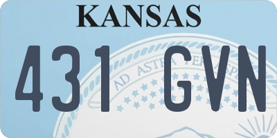 KS license plate 431GVN