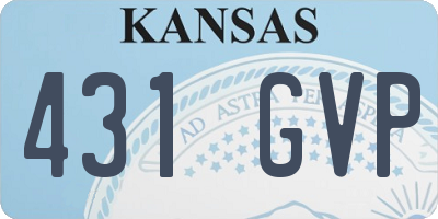 KS license plate 431GVP