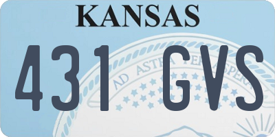 KS license plate 431GVS