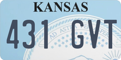 KS license plate 431GVT