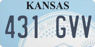KS license plate 431GVV