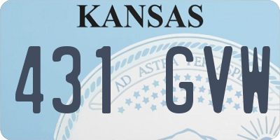 KS license plate 431GVW