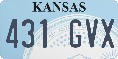 KS license plate 431GVX