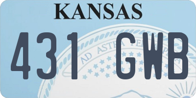 KS license plate 431GWB
