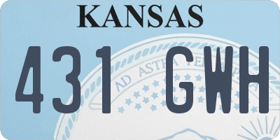 KS license plate 431GWH