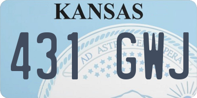 KS license plate 431GWJ