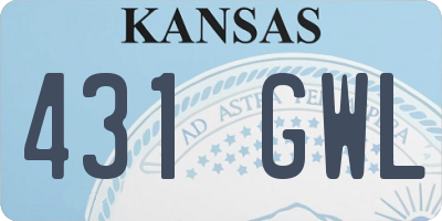 KS license plate 431GWL