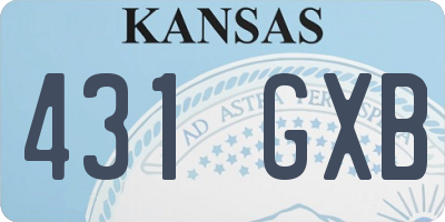 KS license plate 431GXB